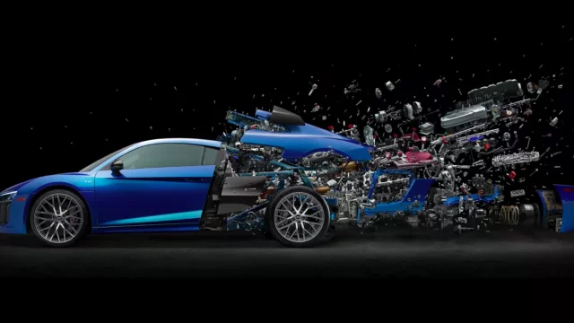 Audi R8 rozebrali pro jedinou fotku. Výsledek je geniální