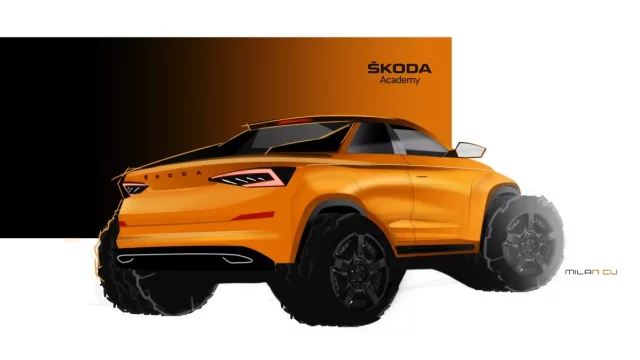 Škoda Kodiaq jako drsný pick-up? Opravdu vznikne a postaví ji teenageři!