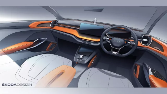 Škoda Vision IN: Interiér kompaktního SUV pro Indii se odhaluje na prvním renderu