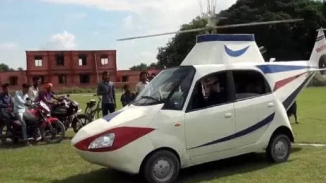 Ind postavil helikoptéru z mini vozu Tata Nano