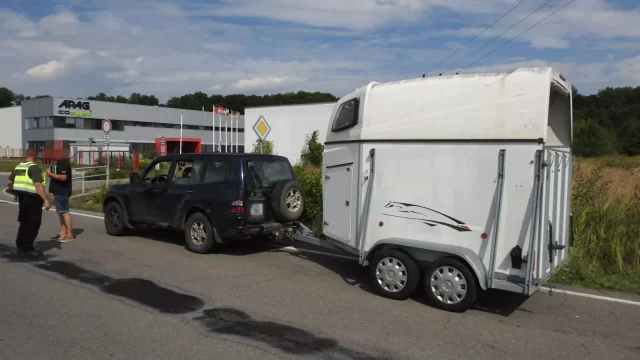 Jako ze špatného vtipu: Šofér bez řidičáku a technické vezl v přívěsu na koně 18 dětí