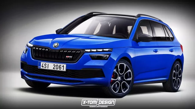 Škoda Kamiq se ukazuje, jak by jí to slušelo ve sportovně laděné verzi RS