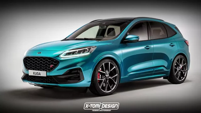 Ford Kuga ST na prvním obrázku: Takhle by mohl vypadat ostrý vyzyvatel Škody Kodiaq RS